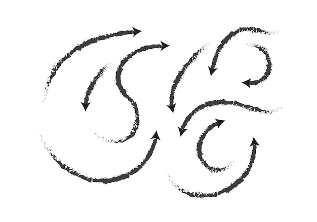 conjunto único de flechas vectoriales