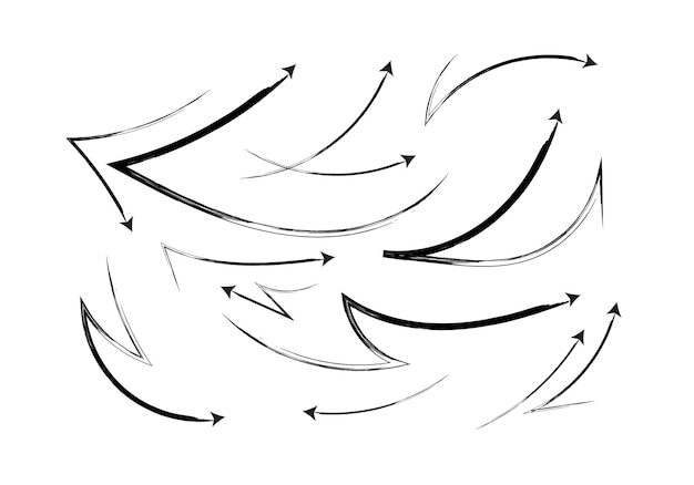 conjunto único de flechas vectoriales