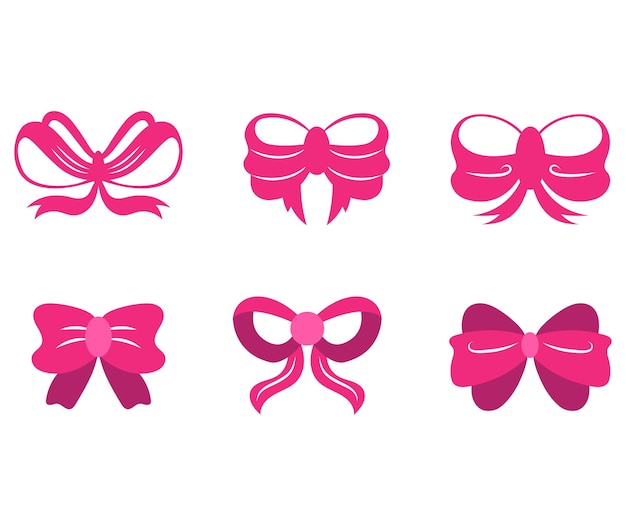 Conjunto de varios arcos conjunto rosa ilustración dibujada a mano