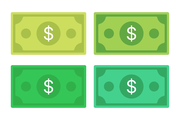 Conjunto de varios colores de billetes en efectivo