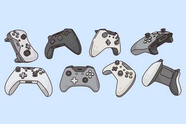 Conjunto de varios controladores de juegos