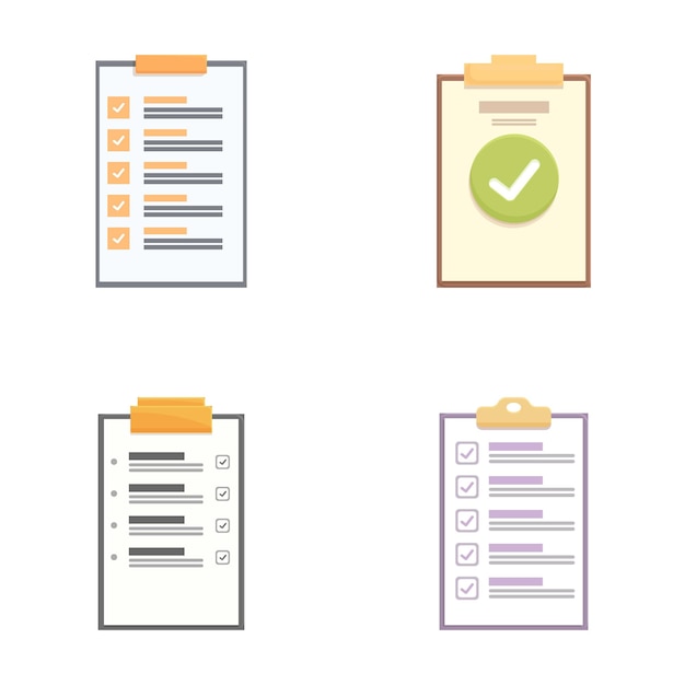 Conjunto de varios cuadros de control de diseño plano