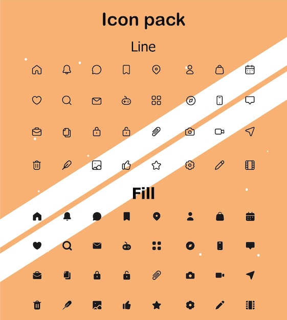 Conjunto de varios iconos que muestran una colección de diferentes temas y elementos perfectos