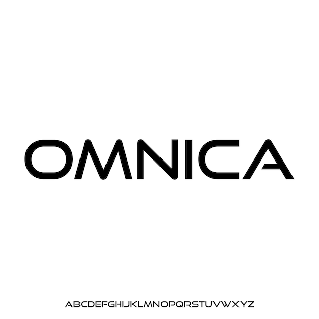 Conjunto de vector alfabético de fuente moderna de lujo OMNICA