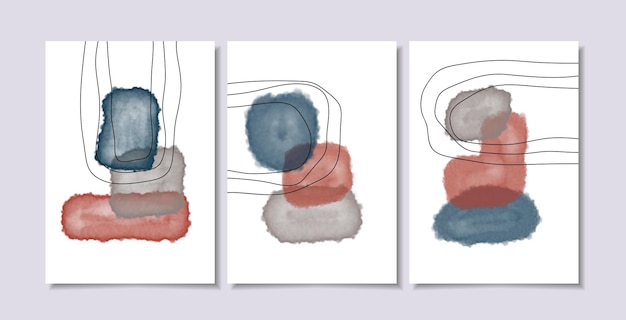Conjunto de vector de arte de pared botánico
