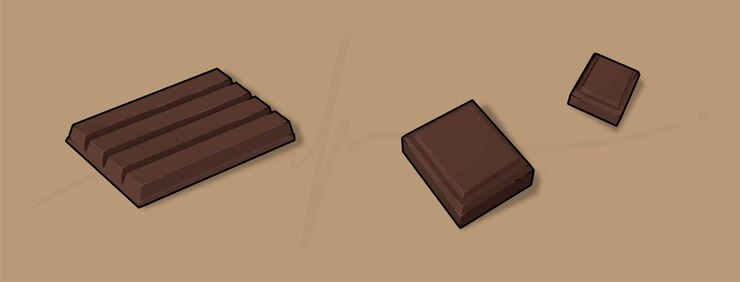 Conjunto de vector de bloque de chocolate 1