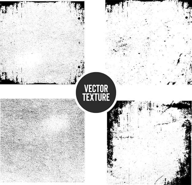Conjunto de vector de colección de textura Grunge abstracto