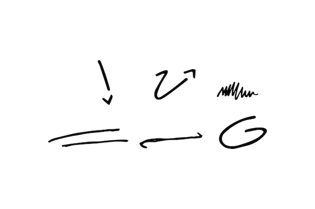 Conjunto de vector de dibujado a mano lindo caricaturesco expresión signo garabato línea trazo movimiento dibujo curva flechas direccionales efectos emoticonos elementos de diseño personaje de dibujos animados emoción símbolos