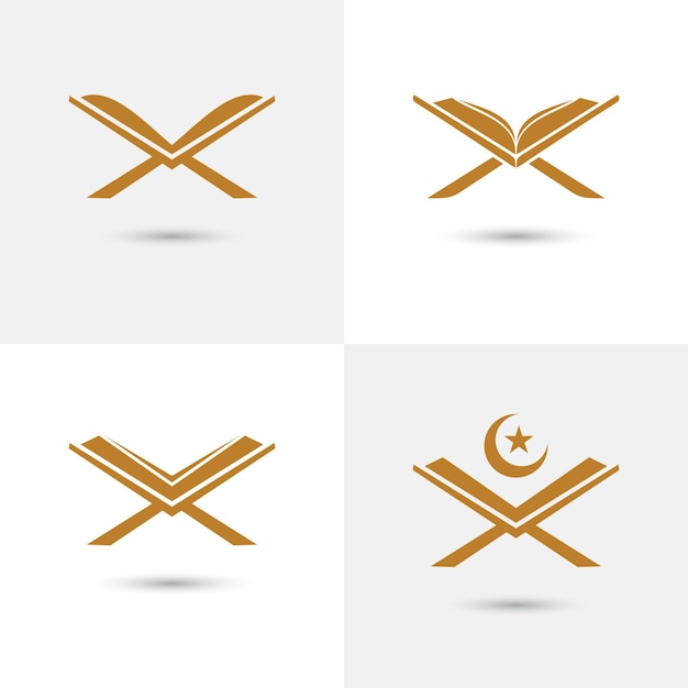 Conjunto de vector de icono de logotipo de Al Quran