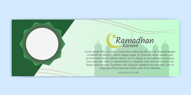 Vector conjunto de vector libre de banners de ramadán con mezquitas en estilo plano