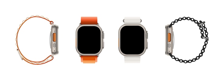 Vector conjunto de vector realista de apple watch ultra vector ilustración