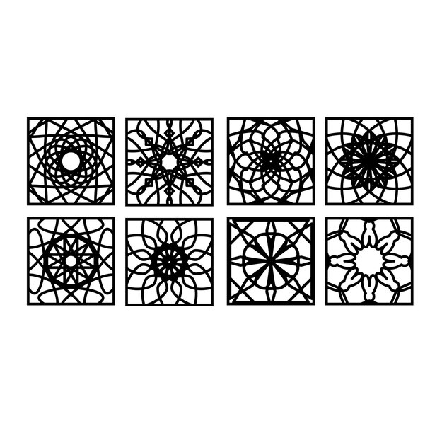 conjunto de vectores de adornos decorativos colección ilustración vectorial