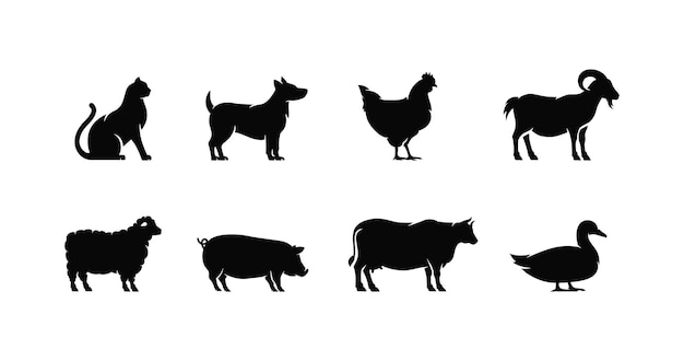 Vector conjunto de vectores de animales