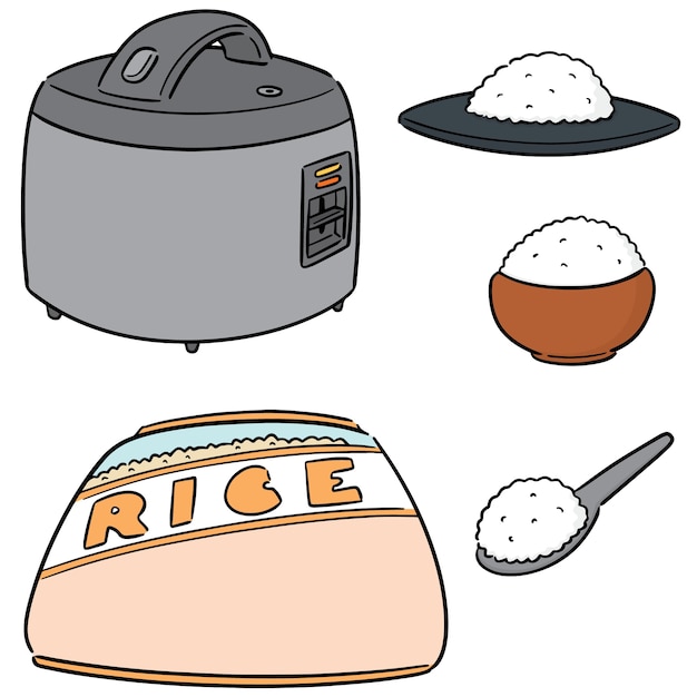 conjunto de vectores de arroz