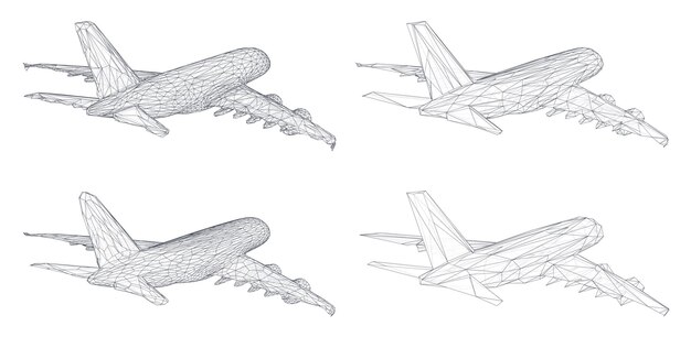 Conjunto de vectores de aviones de segmentos triangulares
