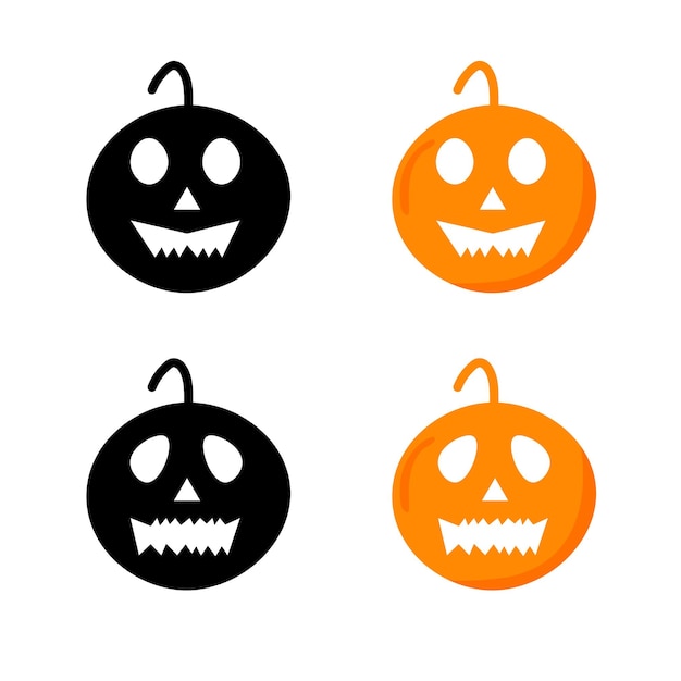 Conjunto de vectores de calabazas de halloween