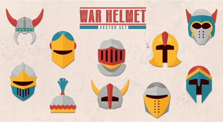 Conjunto de vectores de cascos de combate