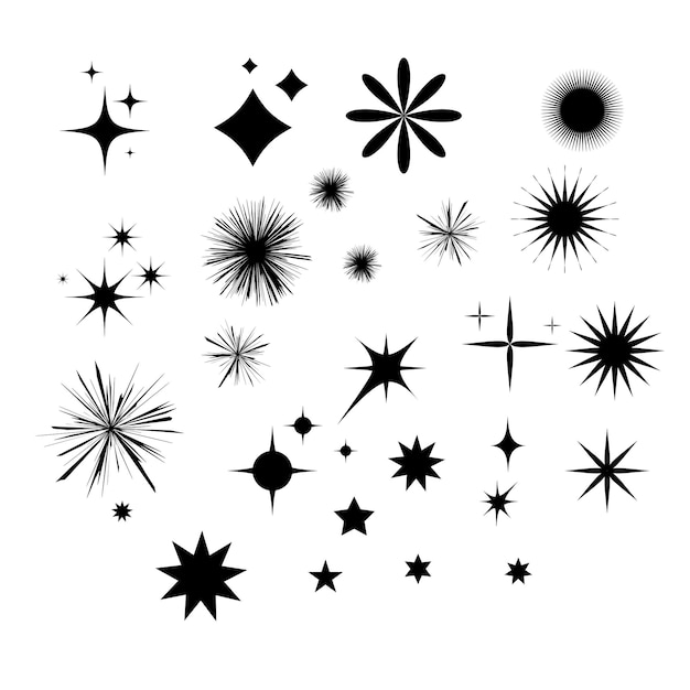 conjunto de vectores de chispas conjunto de vectorios de estrellas
