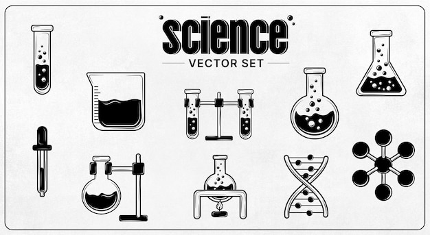 Vector conjunto de vectores científicos