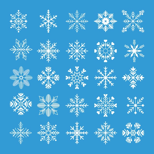 Conjunto de vectores de copos de nieve