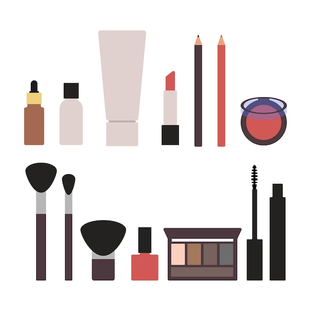 conjunto de vectores de cosméticos