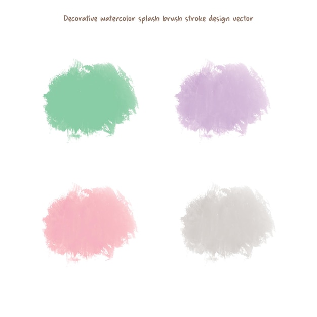 Conjunto de vectores de diseño colorido pincelada