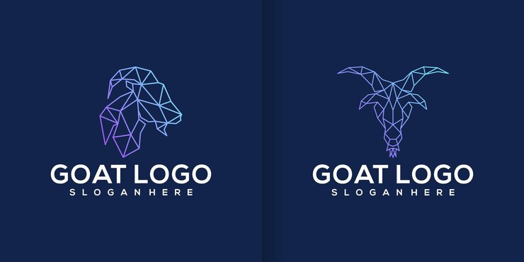 Conjunto de vectores de diseño de empresa de logotipo de tecnología de cabra