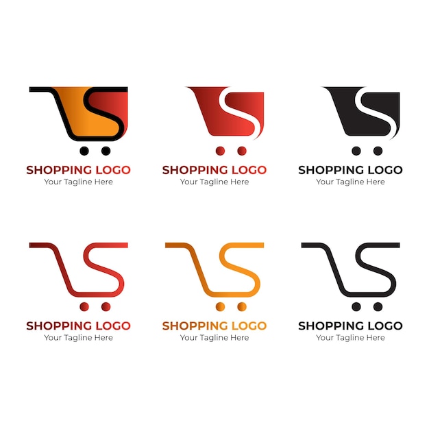 Conjunto de vectores de diseño de logotipos comerciales