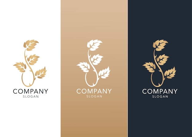 Conjunto de vectores de diseño de marca mínima de plantilla de logotipo de empresa