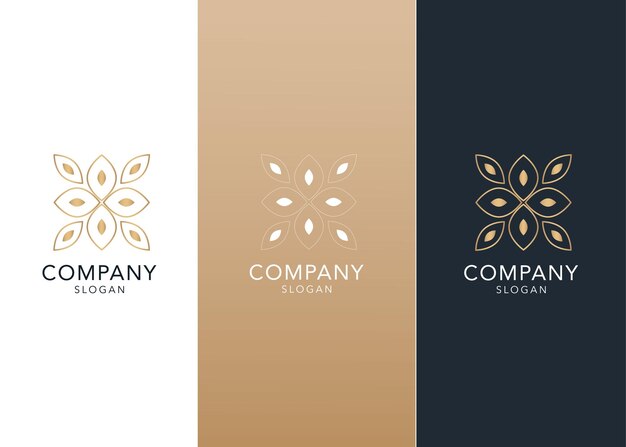 Conjunto de vectores de diseño de marca mínima de plantilla de logotipo de empresa