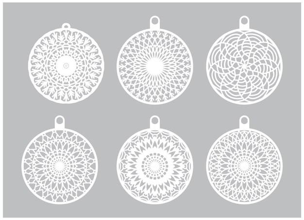 conjunto de vectores de diseño de Navidad de copos de nieve