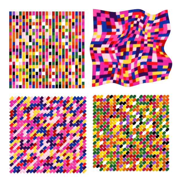 conjunto de vectores de distorsión geométrica de fondo