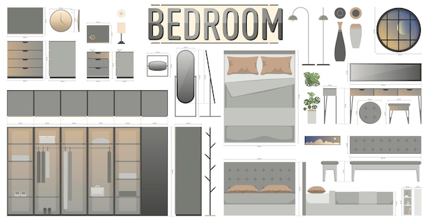 Conjunto de vectores de dormitorio