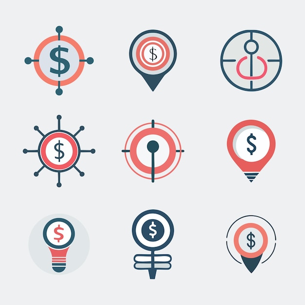 Vector conjunto de vectores de estilo pro para iconos de redes sociales empresariales