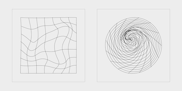 Conjunto de vectores de estilo Y2K de objetos Activos gráficos extraordinarios Iconos planos minimalistas