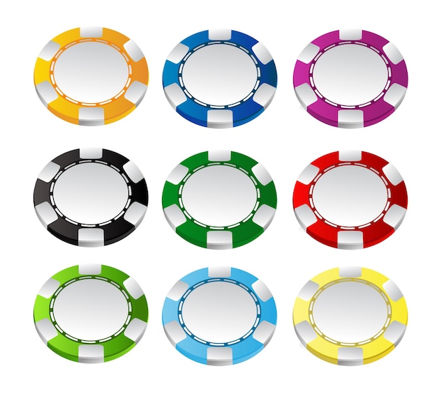 Conjunto de vectores de fichas de juego