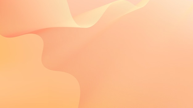 Conjunto de vectores de fondo abstracto de pelusa de melocotón naranja con ondas dinámicas para el diseño de bodas futurista