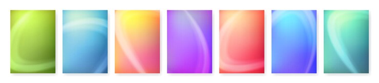 Vector conjunto de vectores de fondo abstracto plantillas de banner con marcos de papel de colores degradados carteles creativos