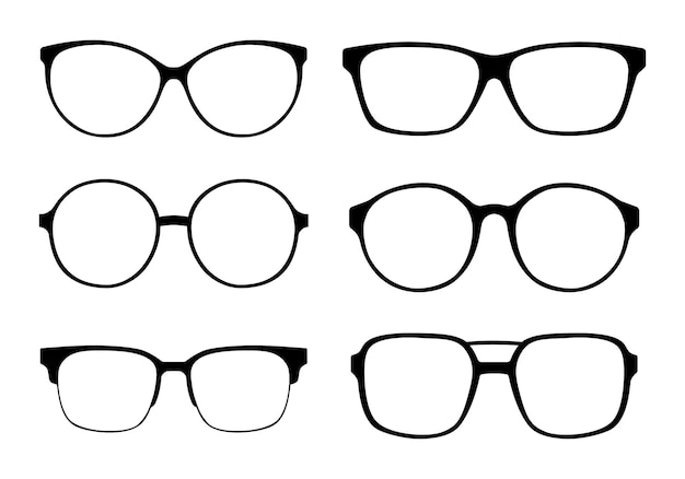 Conjunto de vectores de gafas de sol