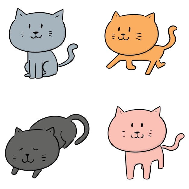 Conjunto de vectores de gatos