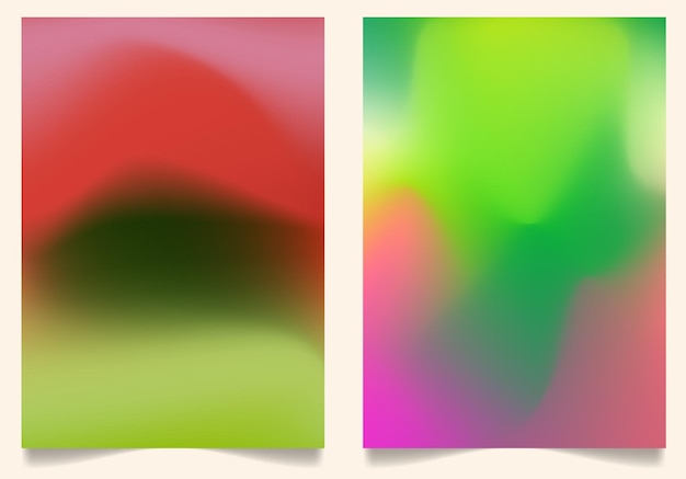 Conjunto de vectores de gradiente de malla de verano pastel para cubiertas
