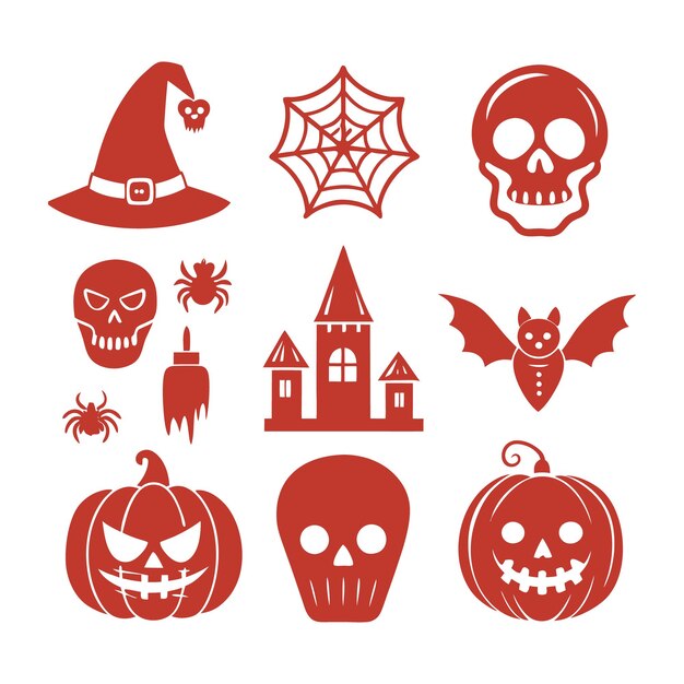 Conjunto de vectores de Halloween