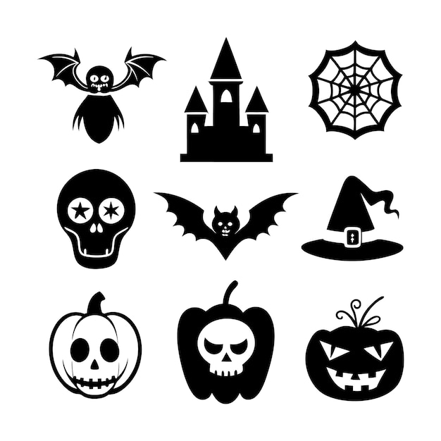 Conjunto de vectores de Halloween