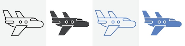 conjunto de vectores de icon plane uso para web