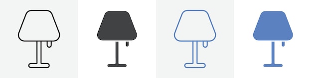 conjunto de vectores de iconos de bulb uso para la web