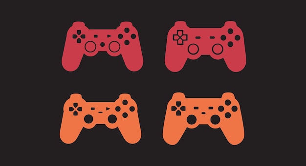 Conjunto de vectores de iconos de controlador de juegos inmersivos para jugadores