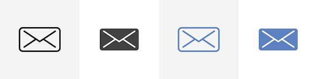 conjunto de vectores de íconos de correo uso para UI web o aplicación