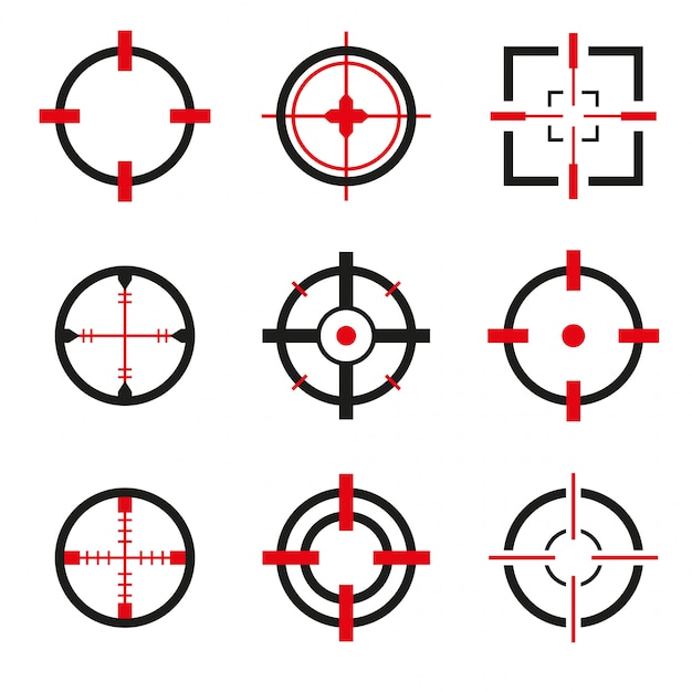 Conjunto de vectores de iconos de la Cruz aislado