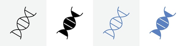 conjunto de vectores de iconos de dna uso para UI web o aplicación
