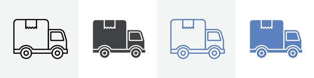 conjunto de vectores de íconos de entrega de paquetes uso para la web